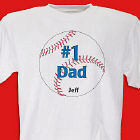 Personalized 1 Baseball Fan T-shirt